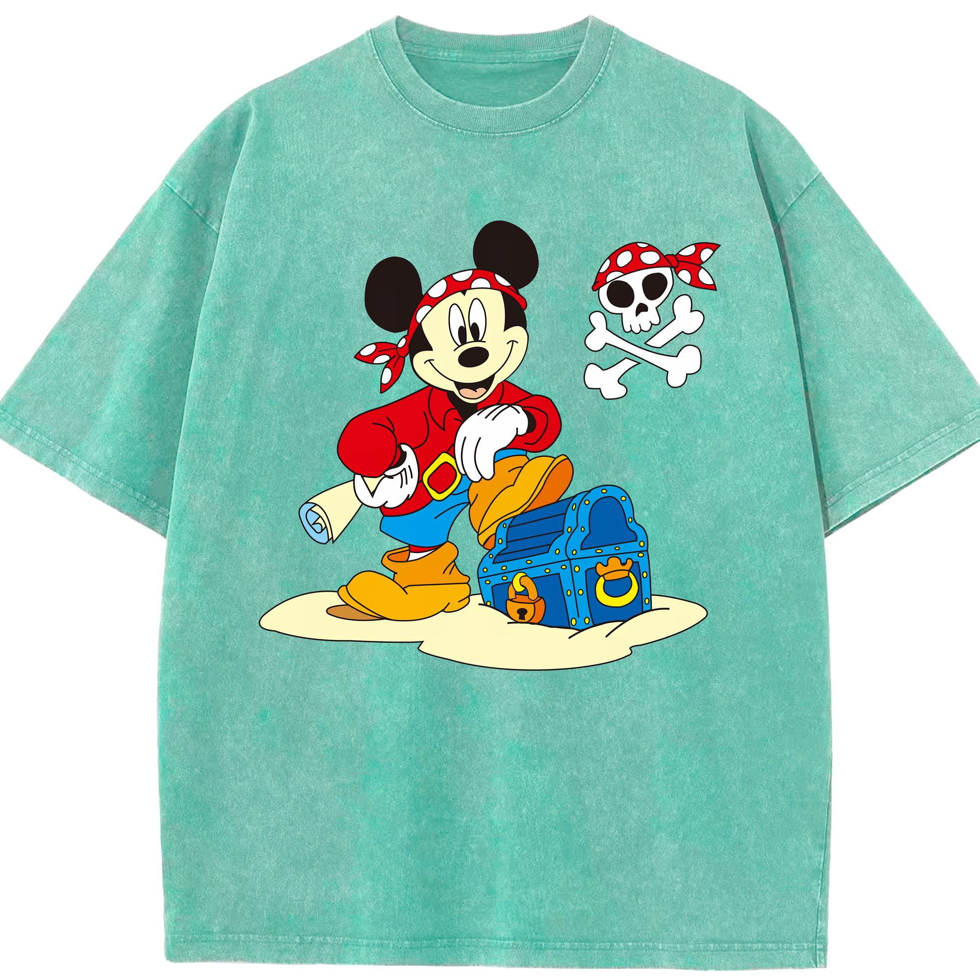 （画像用） ミッキーマウス Mickey Mouse 綿100% ヴィンテージ風 半袖Tシャツ（フロントプリント）